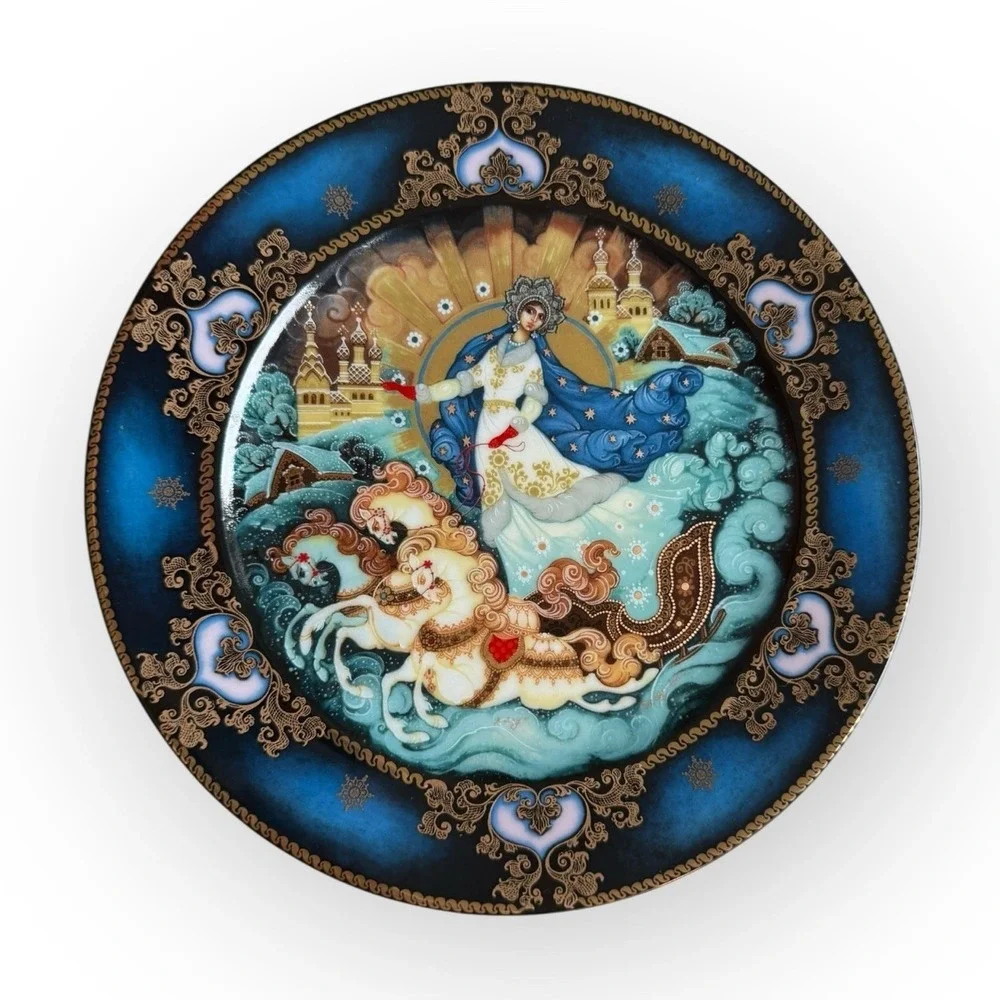 1992 Russian Seasons Bradford Exchange Plates Sergei Devyatkin Winter + Spring